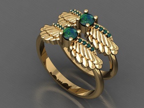 t061 Diamant Solitär Ring Edelsteine Schmuck Mode Gold Design Silber Luxus elegant leuchtenden Halskette Armband Ohrring Anhänger Saphir Frauen Ringe medding 3d print model - Mito3D