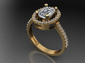 t072 diamante solitario anillo gemas joyería joya Moda oro diseño plata lujo elegante brillante collar pulsera arete colgante pendiente zafiro mujer anillos entrometido 3d print model - Mito3D