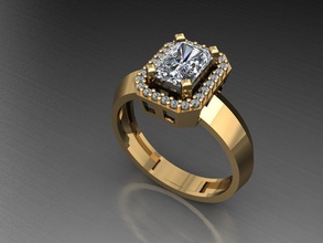 t084 Diamant Solitär Ring Edelsteine Schmuck Mode Gold Design Silber Luxus elegant leuchtenden Juwel Armband Ohrring Anhänger Saphir Frauen Ringe medding Hochzeit 3d print model - Mito3D