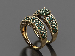 t117 diamante solitario anillo gemas joyería joya Moda oro diseño plata elegante brillante collar pulsera arete colgante pendiente zafiro mujer anillos Boda 3d print model - Mito3D