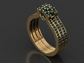 t125 diamante solitario anillo gemas joyería joya Moda oro diseño plata elegante brillante collar pulsera arete colgante pendiente zafiro mujer anillos Boda 3d print model - Mito3D