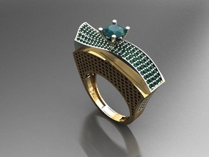t140- diamond solitarie ring gems jewelry fashion gold design silver elegant shining necklace gem bracelet earring pendant sapphire women rings wedding 3d print model - Mito3D