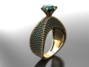 t148 diamante solitario anillo gemas joyería joya Moda oro diseño plata elegante brillante collar pulsera arete colgante pendiente zafiro mujer anillos Boda 3d print model - Mito3D