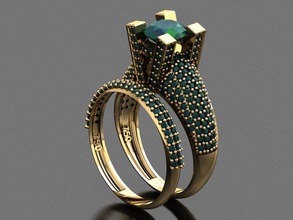 t149 diamante solitario anillo gemas joyería joya Moda oro diseño plata elegante brillante collar pulsera arete colgante pendiente zafiro mujer anillos Boda 3d print model - Mito3D