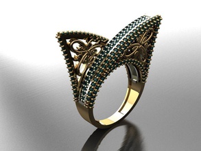 t158- diamond solitarie ring gems jewelry fashion gold design silver elegant shining necklace gem bracelet earring pendant sapphire women rings wedding 3d print model - Mito3D