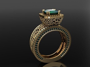 t177 diamante solitario anillo gemas joyería joya Moda oro diseño plata elegante brillante collar pulsera arete colgante pendiente zafiro mujer anillos Boda 3d print model - Mito3D