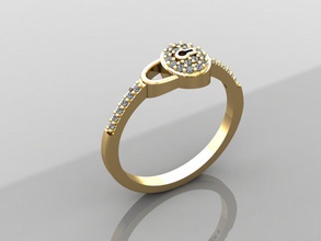 t186 diamante anillo joyería joya Moda oro diseño plata lujo elegante brillante Arte collar pulsera arete colgante pendiente zafiro mujer conjunto anillos 3d print model - Mito3D
