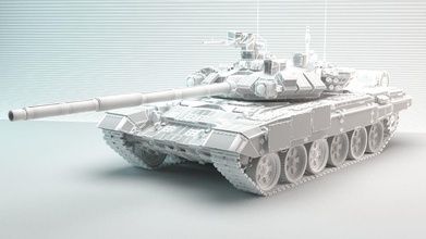 t90a russo tanque 3d vray modelo realista veículo julho arte 3d print model - Mito3D