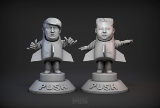 t e k rocket games-toys toy miniatures game caricatures cartoon 3dprint funny statue collection games toys trump kimjong 3d print model - Mito3D