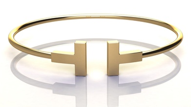 t dar Tel bilezik altın mücevher halhal takı tiffany platin lüks tasarım modern çağdaş parlayan sterling moda güzellik yazdırılabilir Gümüş 3d print model - Mito3D