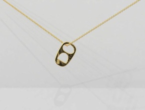 Tab Ring Anhänger Schmuck Gold Silber Halskette druckbar Sterling pingente 3d Juwel Mode Schönheit 3d print model - Mito3D