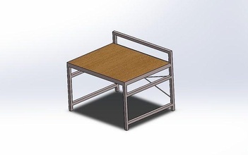 table furniture design modern wood house 3d print model - Mito3D