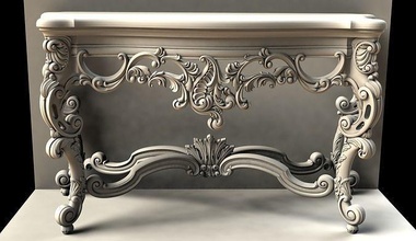 masa süslü Antik klasik Viktorya dönemi altın dekorasyon lüks nostaljik süs retro rokoko barok zarif Roccoco konak galeri ev mobilya 3d print model - Mito3D