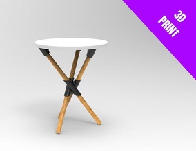 mesa cabecera 3d impresión madera nórdico escandinavo interior diseñando mueble casa contemporáneo bricolaje diy 3d print model - Mito3D