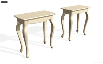 tabelle cabriole bein 3d drucken möbel 3dprint harte oberfläche highpoly haus 3d print model - Mito3D