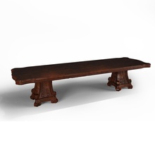 table classique 9 meubles antique tapisserie bois banc art traditionnel famille isolé rétro siège tailler déco blanc maison 3d print model - Mito3D