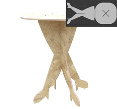 mesa piernas cnc enrutador cortar dxf dwg osb madera contrachapada mueble ecológico planes vectores láser pasatiempo bricolaje diy 3d print model - Mito3D