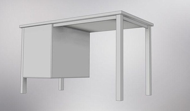 tabela escritório trabalhos mobília madeira interior vivo escrevendo moderno casa 3d print model - Mito3D