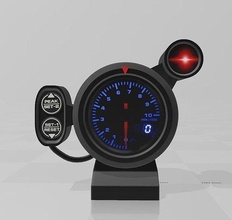 tachometer 1-10 scale 110scale rc drift dashboard model making racing steering carsrc rc110 hobby diy 3d print model - Mito3D