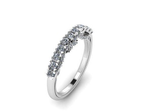 tacori Stil der band Schmuck diamond golden Silber ring Ringe 3d print model - Mito3D