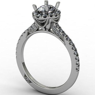 tacori stile squillare Fidanzamento stampabile gioielleria diamante moda oro Vintage anelli brillante vintag nozze 3d print model - Mito3D