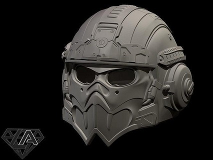 tactic predator helmet tactic helmet art design airsoft cosplay warrior alien mask armor armour steel games toys games toys game accessories game accessories knight halloween  3d print model - Mito3D