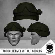 tactical helmet goggles 6 inch action figures gi joe star wars marvel legends custom figure guns diorama escale gear armor military toys games 3d print model - Mito3D