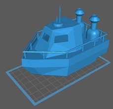 vedette 3d impression bateau modèle imprimable loisir DIY 3d print model - Mito3D