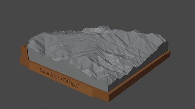 Taibai Shan Berg Landschaft Vulkan Terrain Umgebung Natur Photogrammetrie Elevation Wissenschaft 3d print model - Mito3D