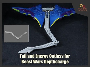 tail energy cutlass transformers beast wars depthcharge depth charge cutless games toys 3d print model - Mito3D