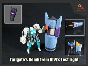 bagaj kapağı bomba transformatörler idw kayıp ışık çizgi roman oyunlar oyuncaklar 3d print model - Mito3D