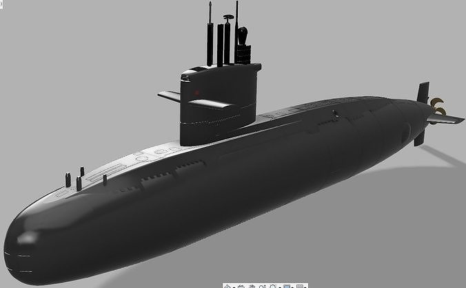 Taiwan submarino hai lung classe 1 50 escala projetado rc militares marinha pulmão chien modelo peixe espada passatempo faça 3D print model - Mito3D