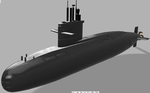 Taiwán submarino hai lung clase 1 50 escala diseñado rc militar Armada pulmón chien modelo pez espada pasatiempo bricolaje diy 3d print model - Mito3D