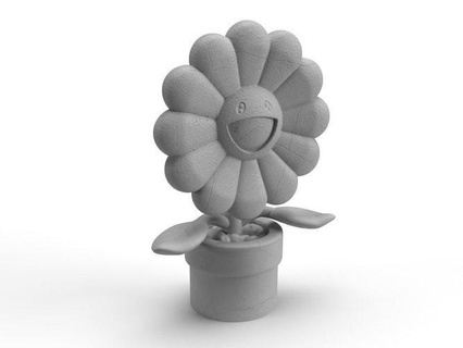 takashi murakami jouet fleur tête art kaws Kanye jouets plantes conception arc ciel sculptures 3d print model - Mito3D