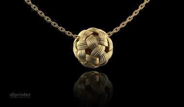takraw ball rattan jewelry necklace pendant gold luxury silver printable chain ring sterling jewellery rattanball 3dtakraw 3drattan dlprinter bracelet beads charmbeads charm pendants 3d print model - Mito3D