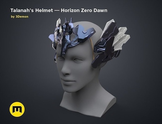 talanah capacete horizonte alvorecer videogame rpg aventura playstation caçar arma cibernético scifi aloy apocalipse ps5 máquina rei moda 3d print model - Mito3D