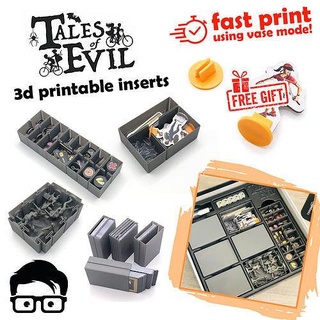 tales evil 3d printable inserts internal organizer fast print vase board game organization miniature storage token components accessories tabletop diy box games toys toy miniatures 3d print model - Mito3D