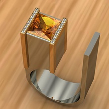 talisman men jewelry ring diamonds colored gem rings 3d print model - Mito3D