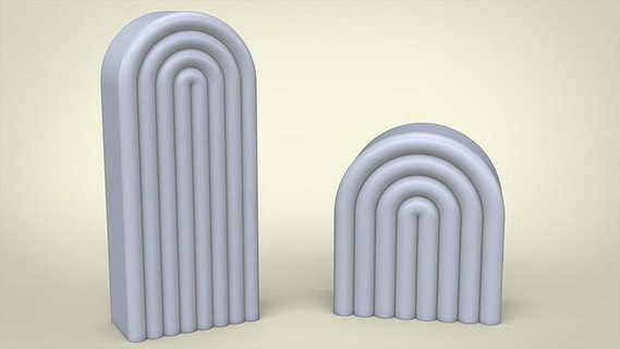 tall arch candle silicone mold bougie 3dprint wax moule decor printable housedeco moldmaking design 3d inventor art coeur diy hobby house 3d print model - Mito3D