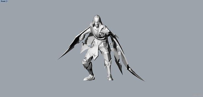 talon ligue légendes baron Nashor animal monstre art conception lol illustration épée fantaisie combattant rétro 3d print model - Mito3D