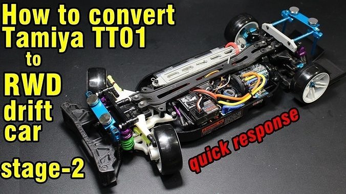 tamiya tt01 rwd drift wagen umwandlung kit rc hobby diy 3D print model - Mito3D