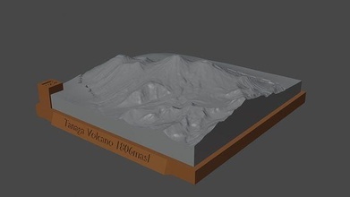 corps volcan Montagne paysage terrain environnement nature photogrammétrie élévation dem science 3d print model - Mito3D