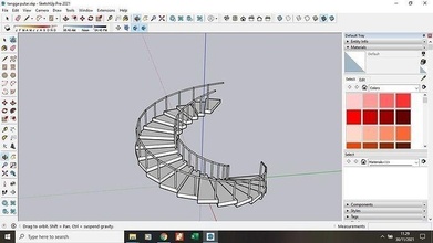 échelle or escalier architecture maison accueil accessoires 3d print model - Mito3D