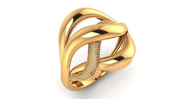 tangled ring rings jewelry gold printable silver jewellery jewel 3d 3dmodeling 3ddesign design 3d print model - Mito3D