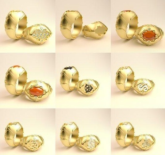 Tango Ring Sammlung Gold Schmuck wertvoll leuchtenden Juwel Dekoration Luxus Kunst Silber brillant Diamant Mode ringforman Symbol Ringmann Ringe 3d print model - Mito3D