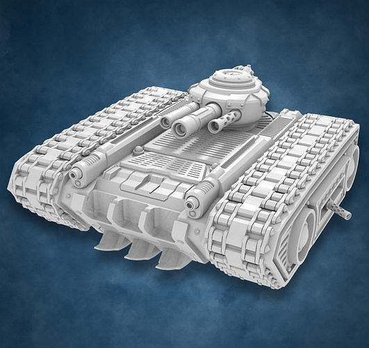 tanque 1 3d imprimível modelo martelo guerra jogo scifi nave espacial terreno resina fdm máquina 40k veículo cenário 3dprint jogos brinquedos borda 3D print model - Mito3D