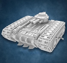 tanque 1 3d imprimível modelo martelo guerra jogo scifi nave espacial terreno resina fdm máquina 40k veículo cenário 3dprint jogos brinquedos borda 3d print model - Mito3D