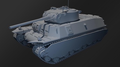 panzer m6 3d drucken 3dprint spielzeuge krieg spiele spiel zubehör 3d print model - Mito3D