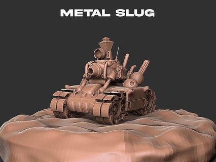 tanque metal babosa escala escanear réplica juguete coleccionable ciencia ficción retro batalla combate guerra Ejército militar juegos miniaturas Metálica juguetes 3d print model - Mito3D