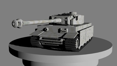 tank tiger military vechile modifed ww2 art 3d print model - Mito3D